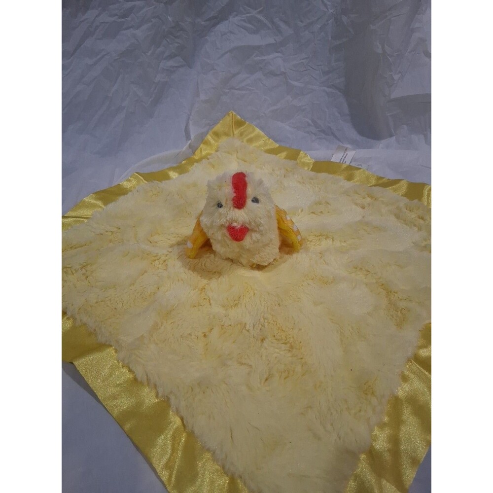 Cloud Island Lovey Security Blanket Chicken Chick Plush Crinkle Satin Yellow